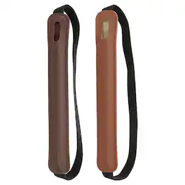 Unique Bargains - 2pcs Universal Stylus Holder for Tablet Retractable Elastic Pen Sleeve Pouch for Tablet Case Notebook - Brown/Yellow Brown
