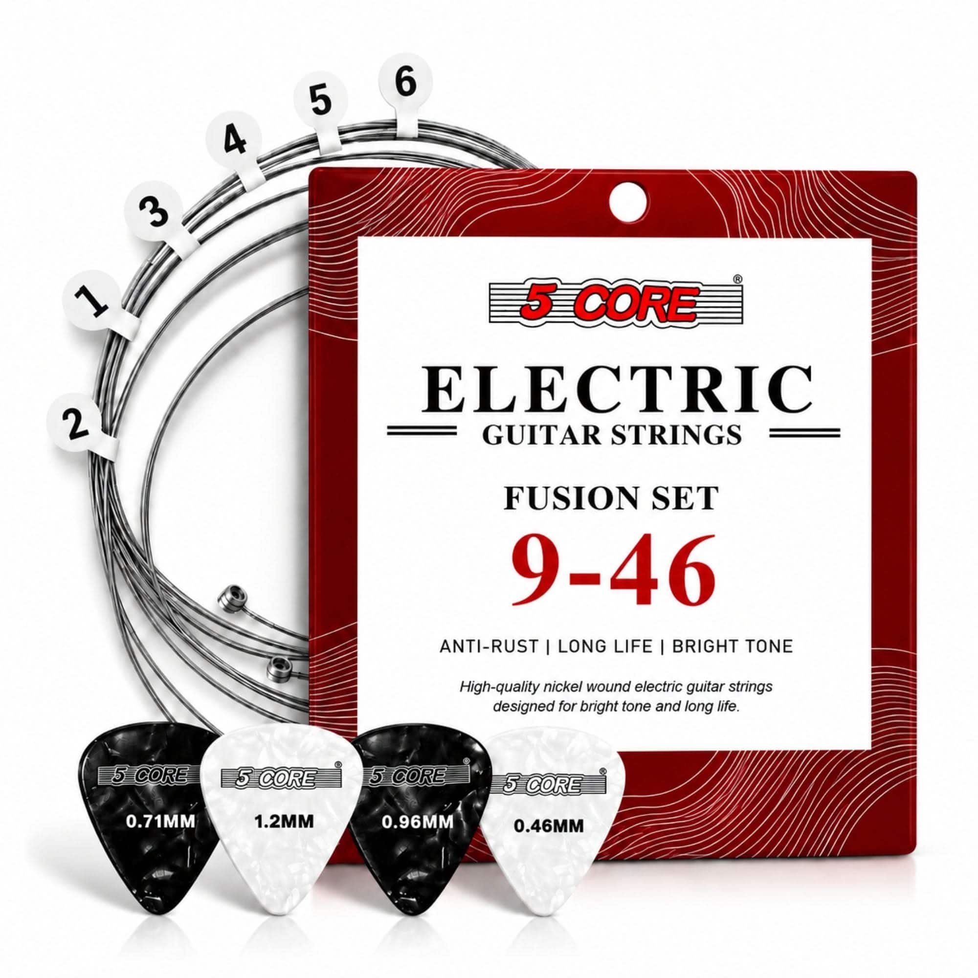 5 CORE - Guitar Strings Nickel Plated Acoustic Electric Guitar String Set w Picks price history on PriceWatchPro