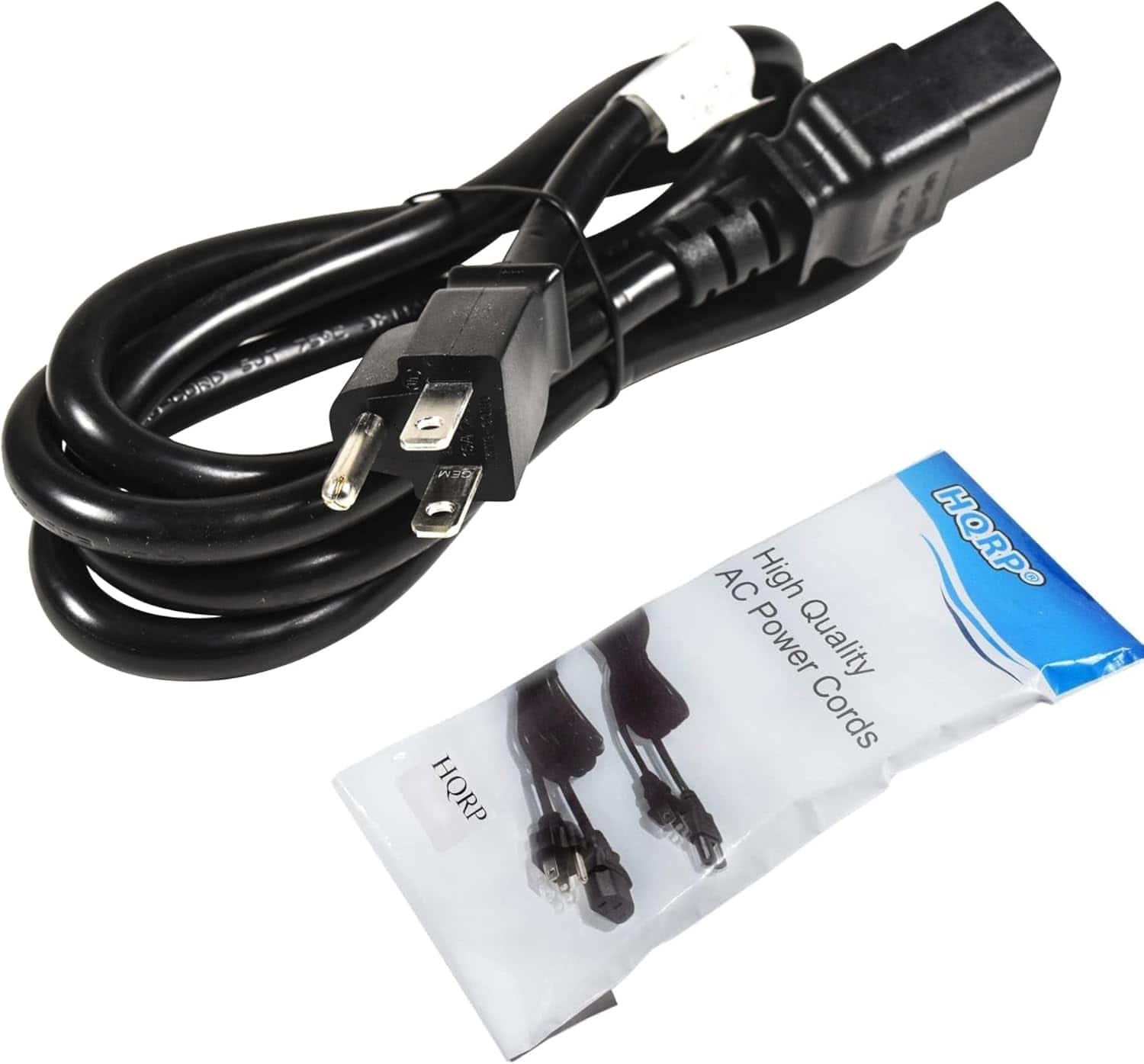HQRP - 6ft Rectangle AC Cord for Dell Precision 690 2R328 Tower Heavy Duty, PDUs and Network Equipment, UL Listed - Black