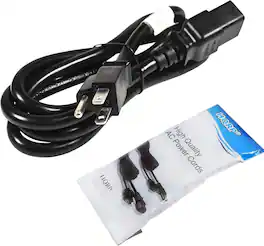HQRP - 6ft Rectangle AC Cord for Dell Precision 690 2R328 Tower Heavy Duty, PDUs and Network Equipment, UL Listed - Black