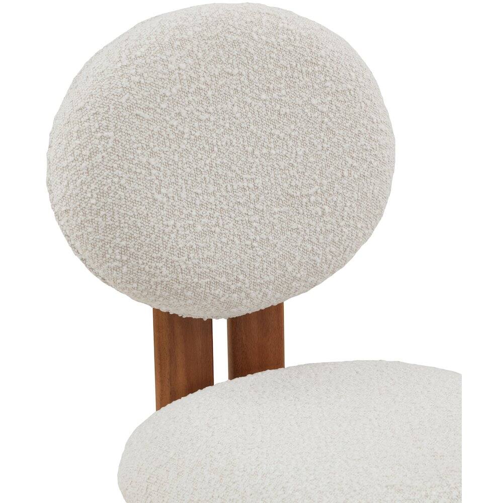 Alt View 4. Meridian Furniture - Napa Cream Boucle Fabric Dining Chair, Set of 2 - Beige.