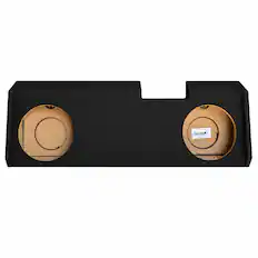 Front. SoundBox - SoundBox LCE-GC028/12D, Chevy Silverado / GMC Sierra Double Cab / Crew Dual 12 Subwoofer Enclosure, 2019-2025.