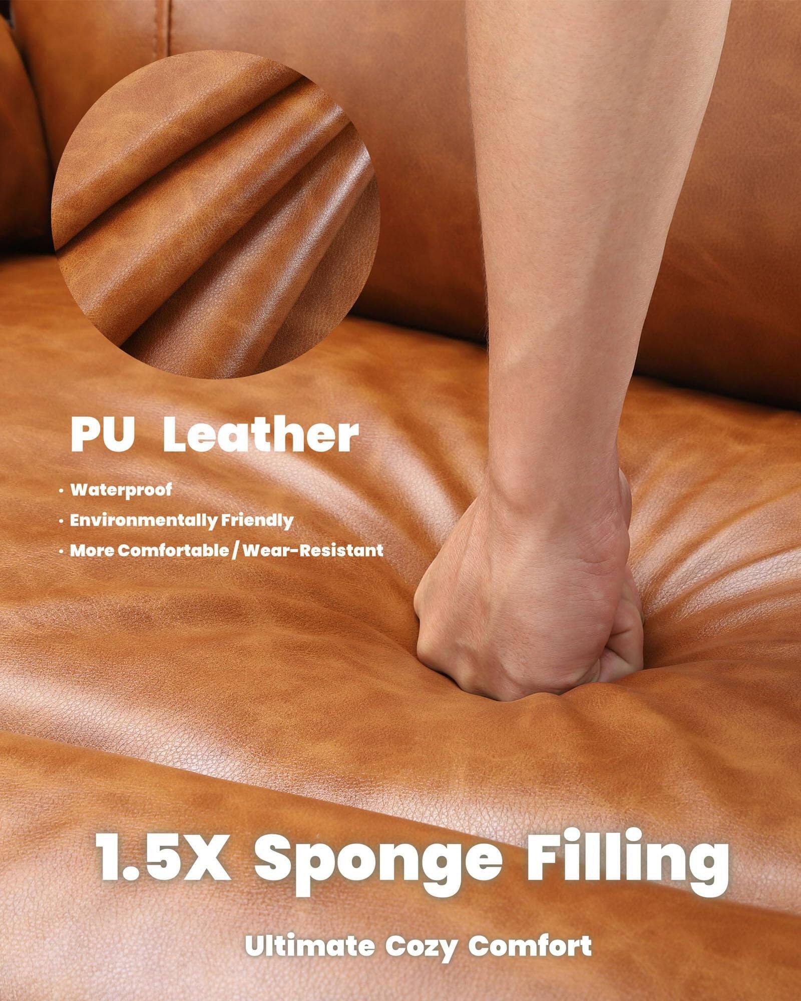 PU Leather  
- Waterproof  
- Environmentally Friendly  
- More Comfortable / Wear-Resistant  

1.5X Sponge Filling  
Ultimate Cozy Comfort