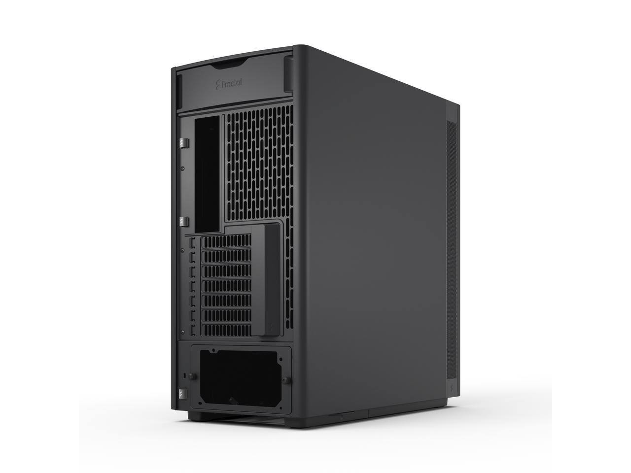 Alt View 9. Fractal Design - Fractal Design Define One Dark Solid PC Case - Sound-Dampened, 3 Fans, ATX/E-ATX/mATX/ITX Support - Black.