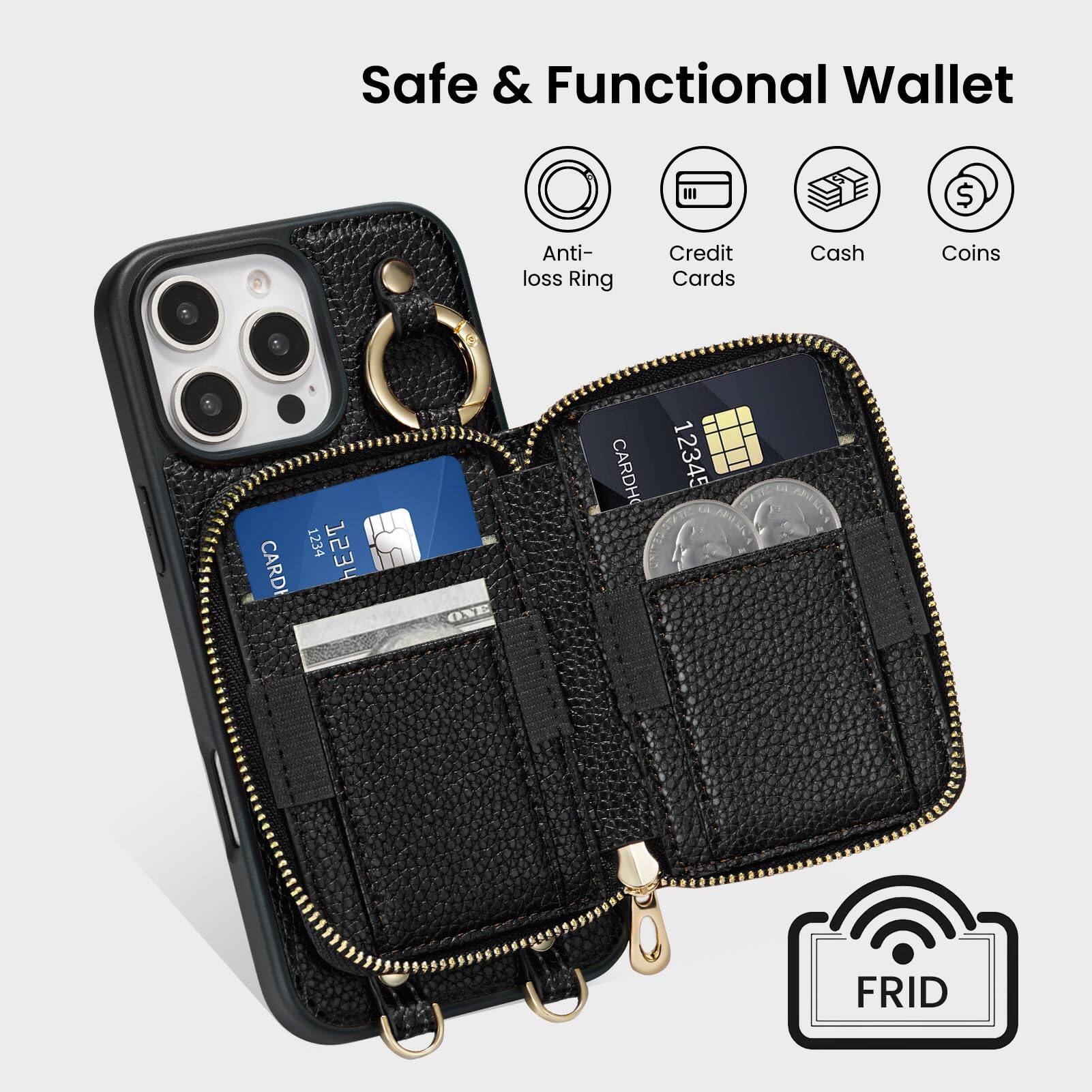 Safe & Functional Wallet

Anti-loss Ring
Credit Cards
Cash
Coins

1234567890123456
CARDH
1234567890123456
CARDI

FRID