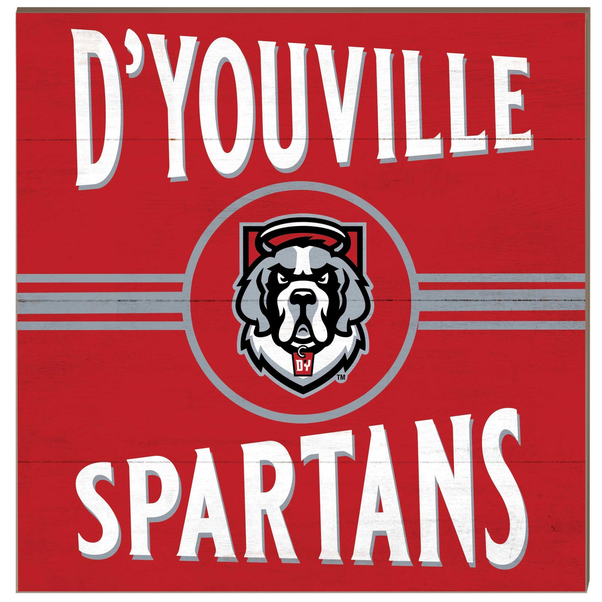D'youville Saints 10'' x 10'' Retro Team Sign
