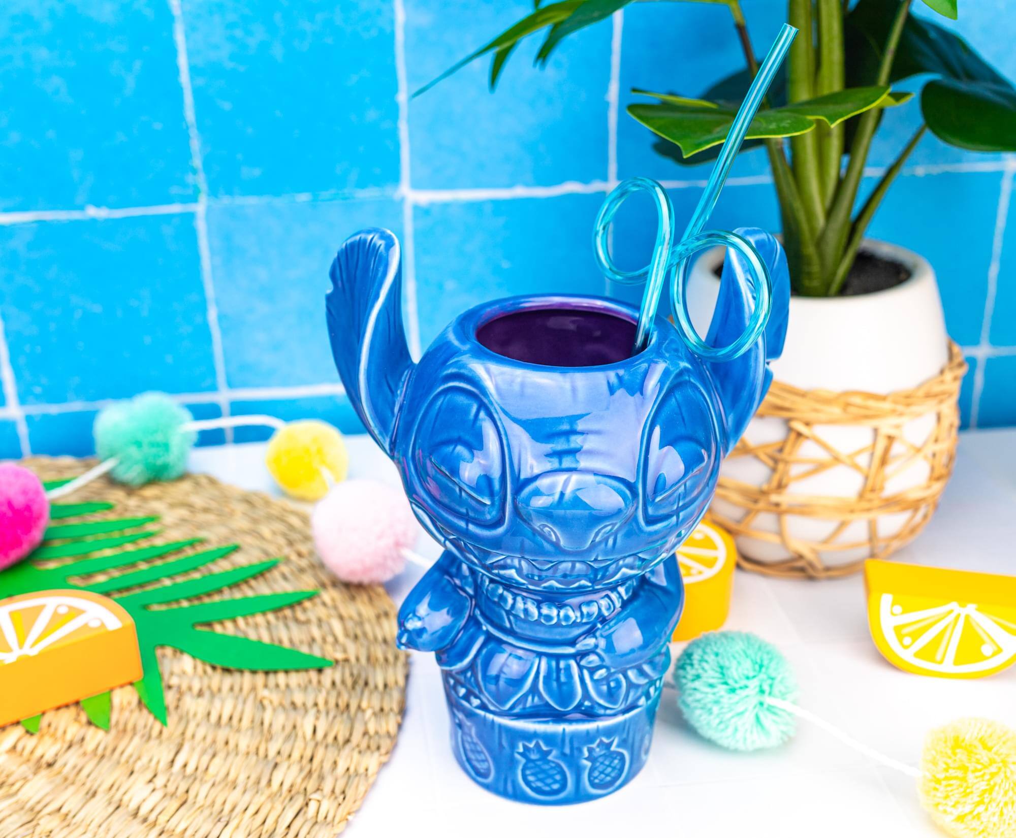 Alt View 5. Disney - Geeki Tikis Disney Lilo & Stitch Hula Stitch Ceramic Mug | Holds 20 Ounces - Blue.