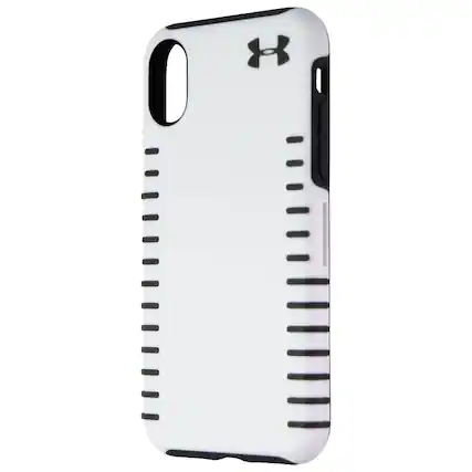 Front. Under Armour - Under Armour Grip Series Hard Case for Apple iPhone Xs & X - White/Gray - White.