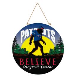 Evergreen Enterprises - 18" Bigfoot "Believe in Yourself" Team Logo Wood Round Door Sign - Multicolor
