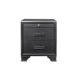 Global Furniture USA - Transitional Glam Jordyn Grey Nightstand, Grey - Gray