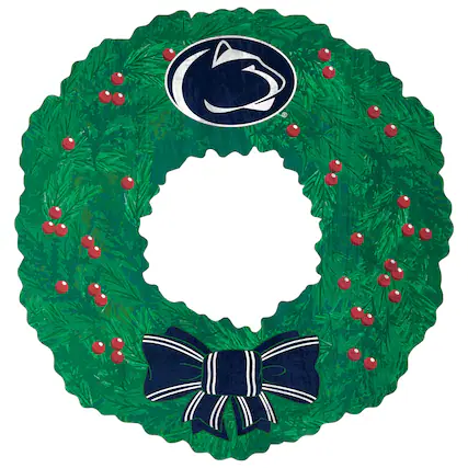 Front. Fan Creations - Penn State Nittany Lions 16'' Team Wreath Sign - Green.