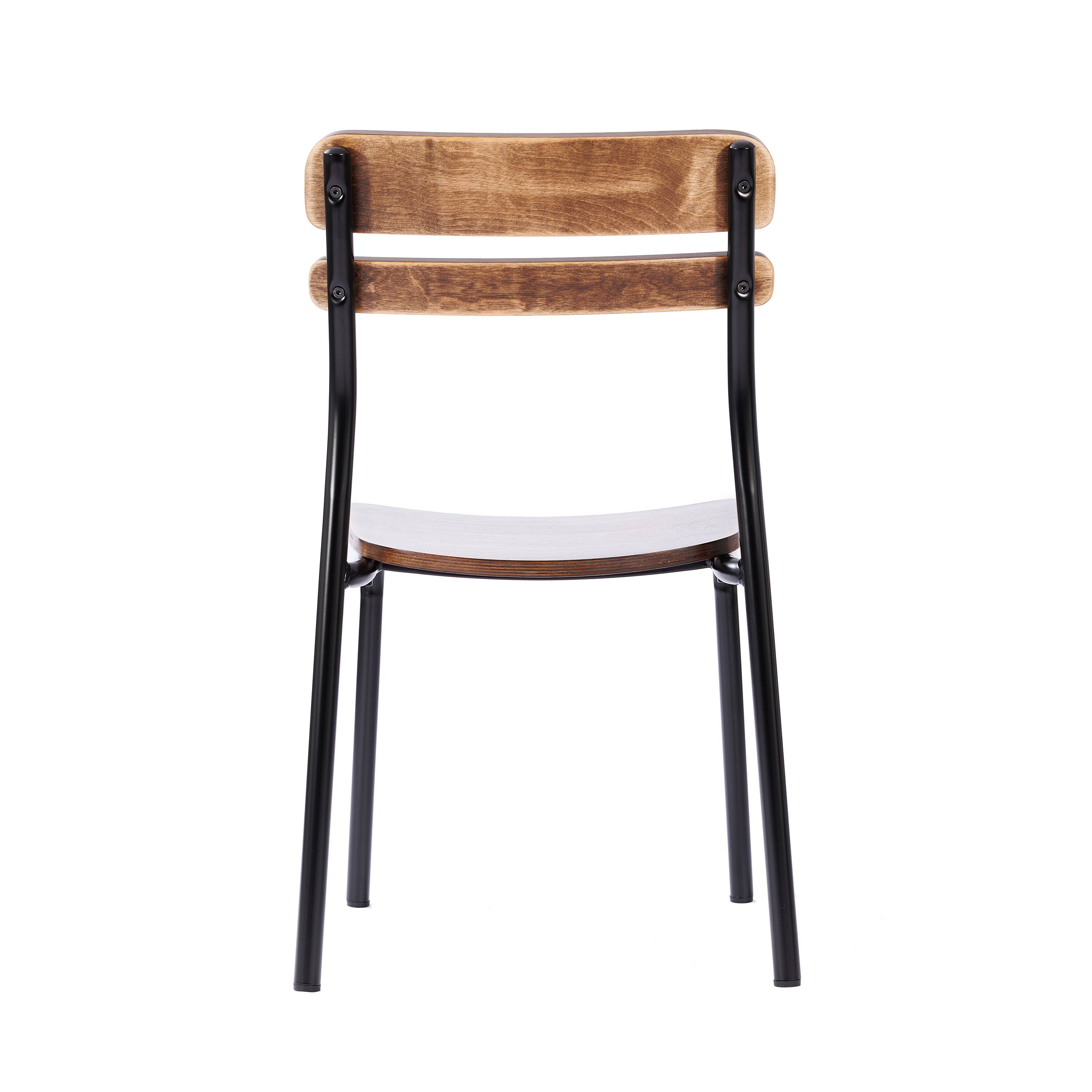 Alt View 6. Emma + Oliver - Blanchard Dining Chair with Metal Frame and Solid Wood Seat and Back with Antique Finish - Antique Copper.