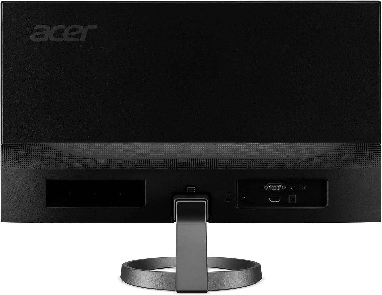 Back. Acer - Acer R242Y Gyi 23.8In Full HD IPS Zero-Frame Gaming Office Monitor - Black.