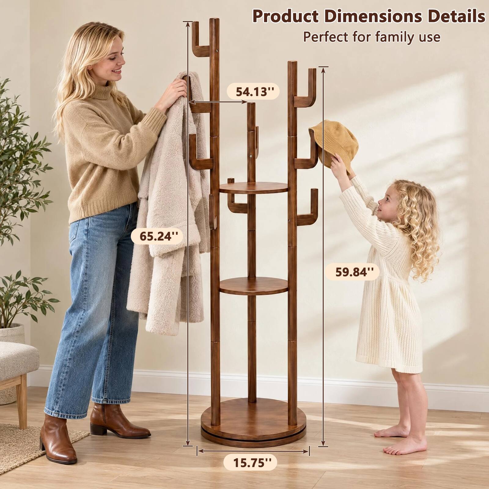 Product Dimensions Details  
Perfect for family use  
54.13"  
65.24"  
59.84"  
15.75"