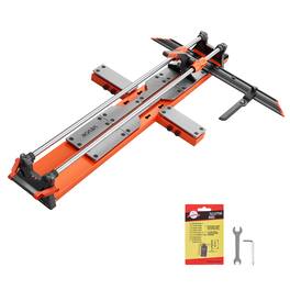 VEVOR - 47.2-Inch Manual Tile Cutter, Upgraded Sliding Head Cutting Tool with Spring-Loaded Base, Angle Fence - Silver;Black;Orange