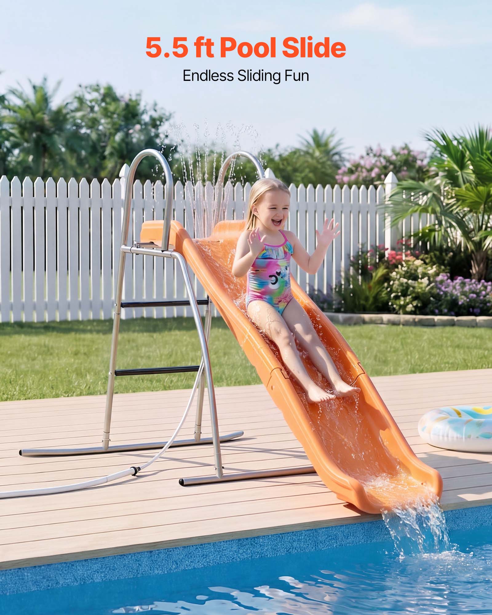 5.5 ft Pool Slide  
Endless Sliding Fun