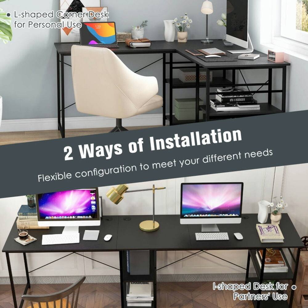 L-shaped Corner Desk for Personal Use

2 Ways of Installation
Flexible configuration to meet your different needs

I-shaped Desk for Partners' Use