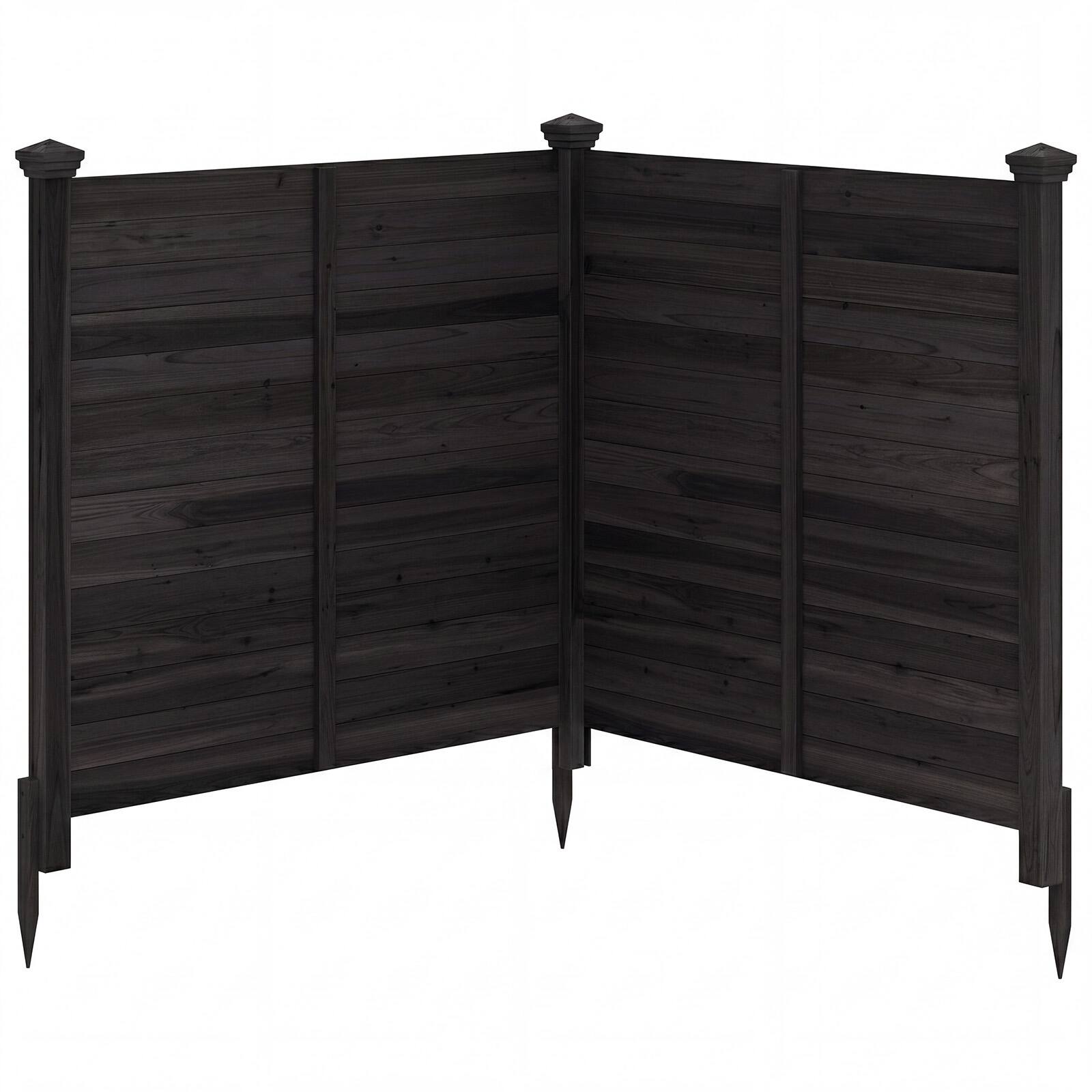 Alt View 9. Costway - Costway Outdoor Privacy Fence, 47 x 47-Inch 2-Panel Air Conditioner Fence for Outside - Black.