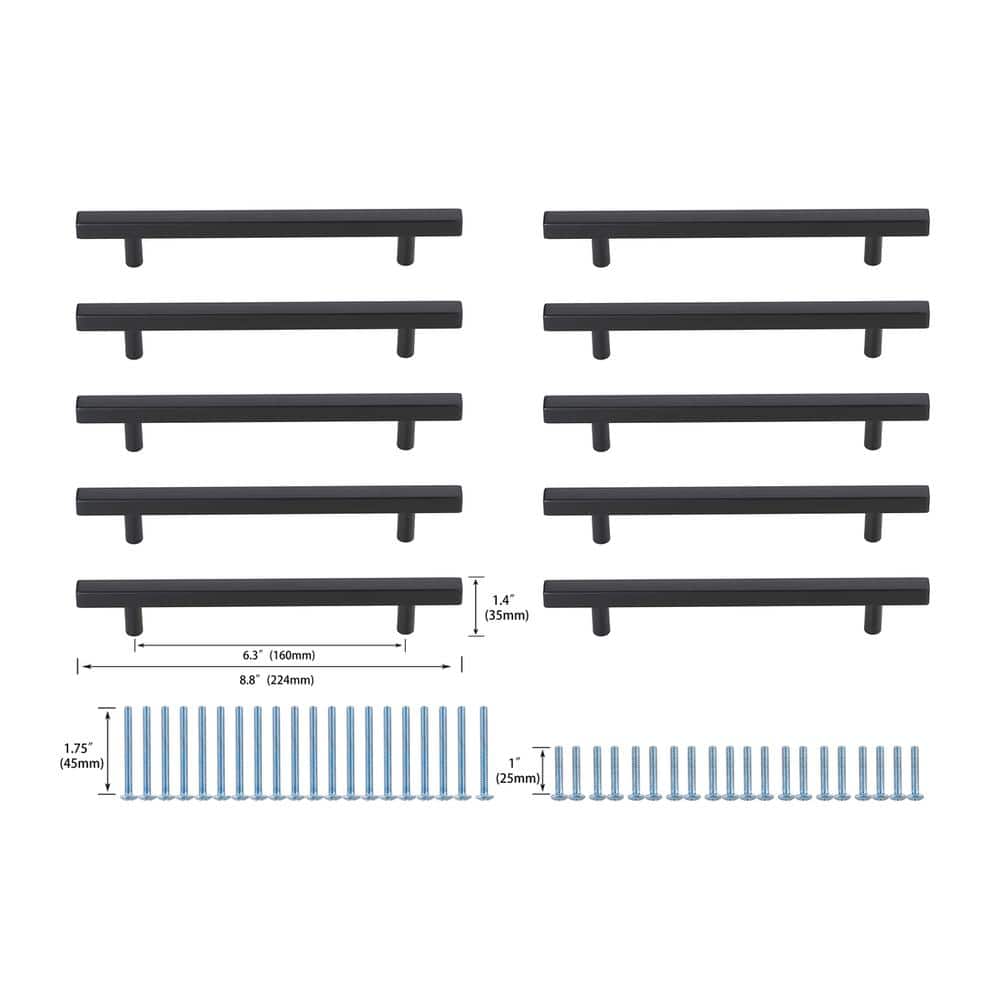"Elegant Decor - Dior 6-5/16"" Center to Center Bar Pull Multipack (set of 10) - Matte Black" price history on PriceWatchPro