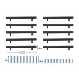 Elegant Decor - Dior 6-5/16" Center to Center Bar Pull Multipack (set of 10) - Matte Black