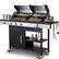 Front. Ecooso - 3-Burner Propane Gas BBQ Grill with Side Burner & Charcoal Grill, 37,230 BTU Output, Cast Iron Cooking Grids - Black+Silver.