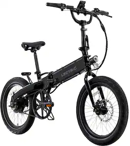 Lectric eBikes - XP Lite2 Foldable Long-Range Belt Drive eBike: 80 miles Max Operating Range & 20 mph Max Speed - Unisize - JW Black