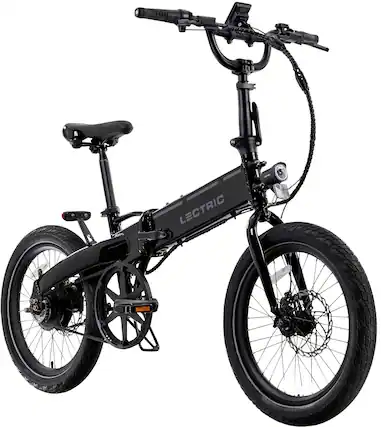 Front. Lectric eBikes - XP Lite2 Foldable Long-Range Belt Drive eBike: 80 miles Max Operating Range & 20 mph Max Speed - JW Black.