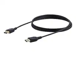 Startech - 6.6' Display Port to Display Port Audio/Video Cable, Male to Male - Black