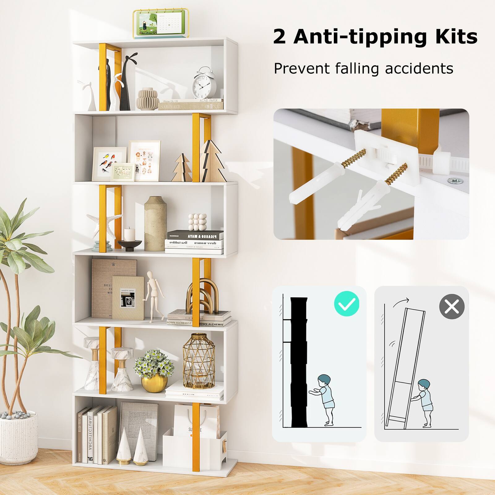 2 Anti-tipping Kits Prevent falling accidents