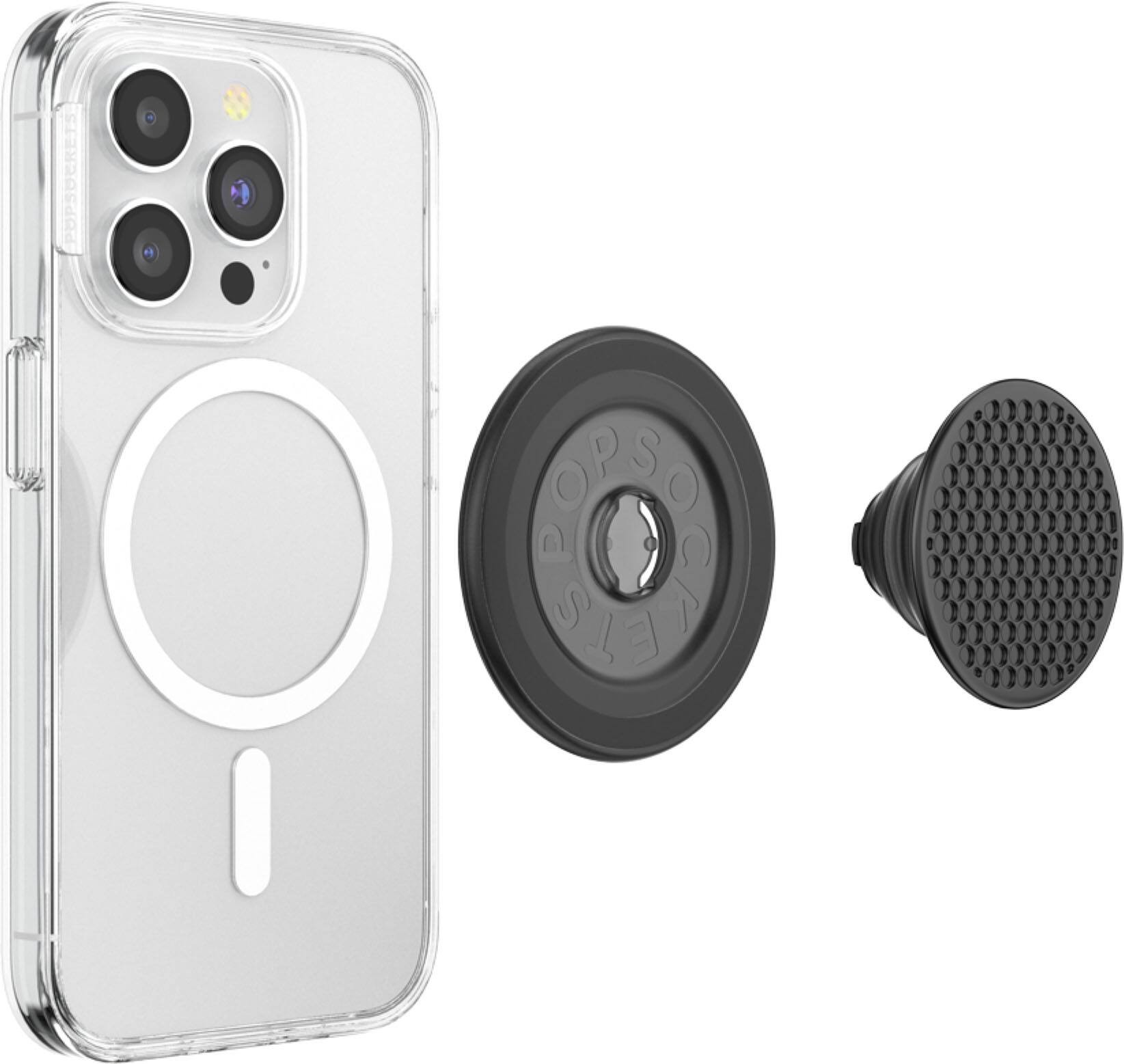 Back. PopSockets - MagSafe PopGrip Universal Magnetic Grip & Stand with Adapter Ring for Cell Phones - Alum Speaker Box.
