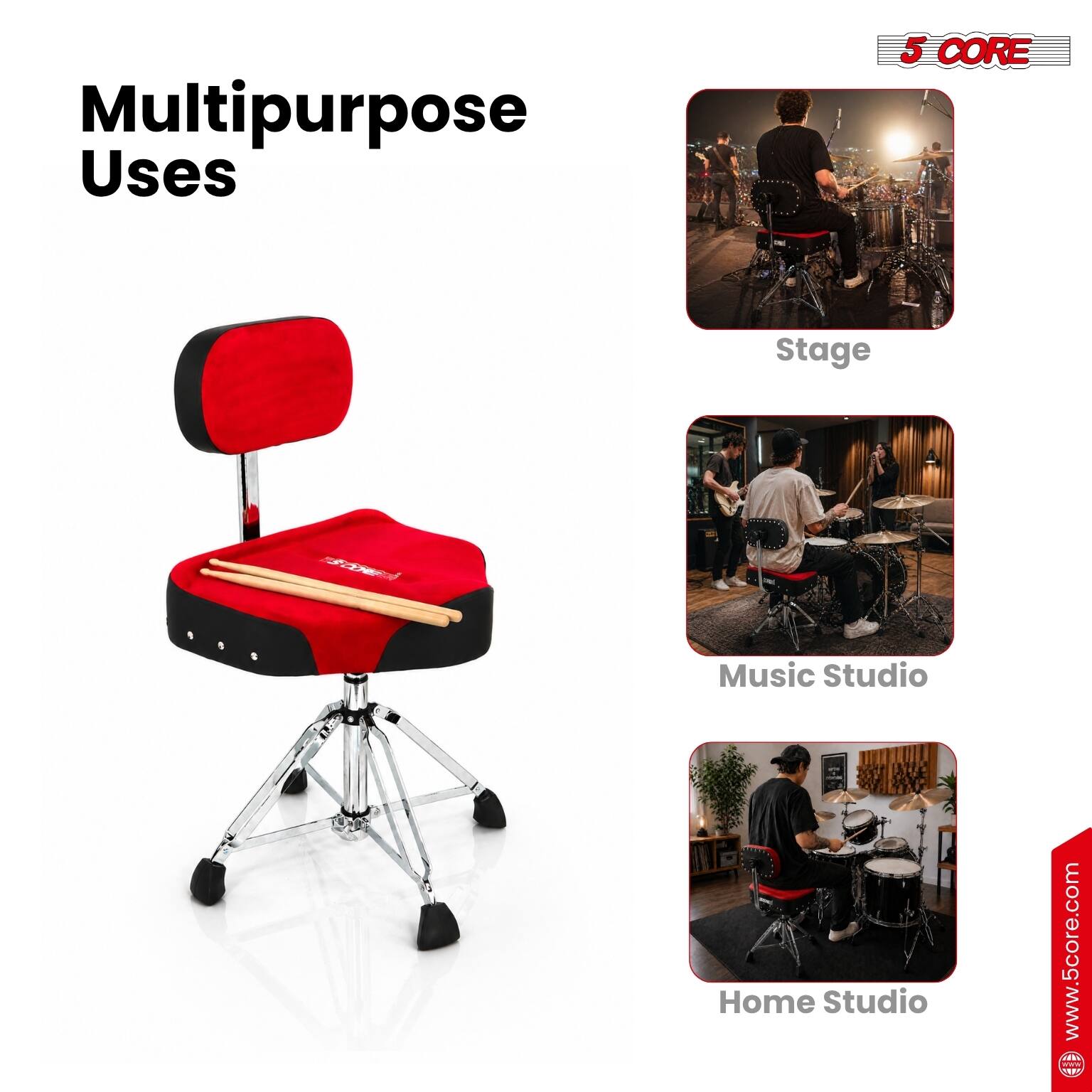 Multipurpose Uses  
5 CORE  
Stage  
Music Studio  
Home Studio  
www.5core.com