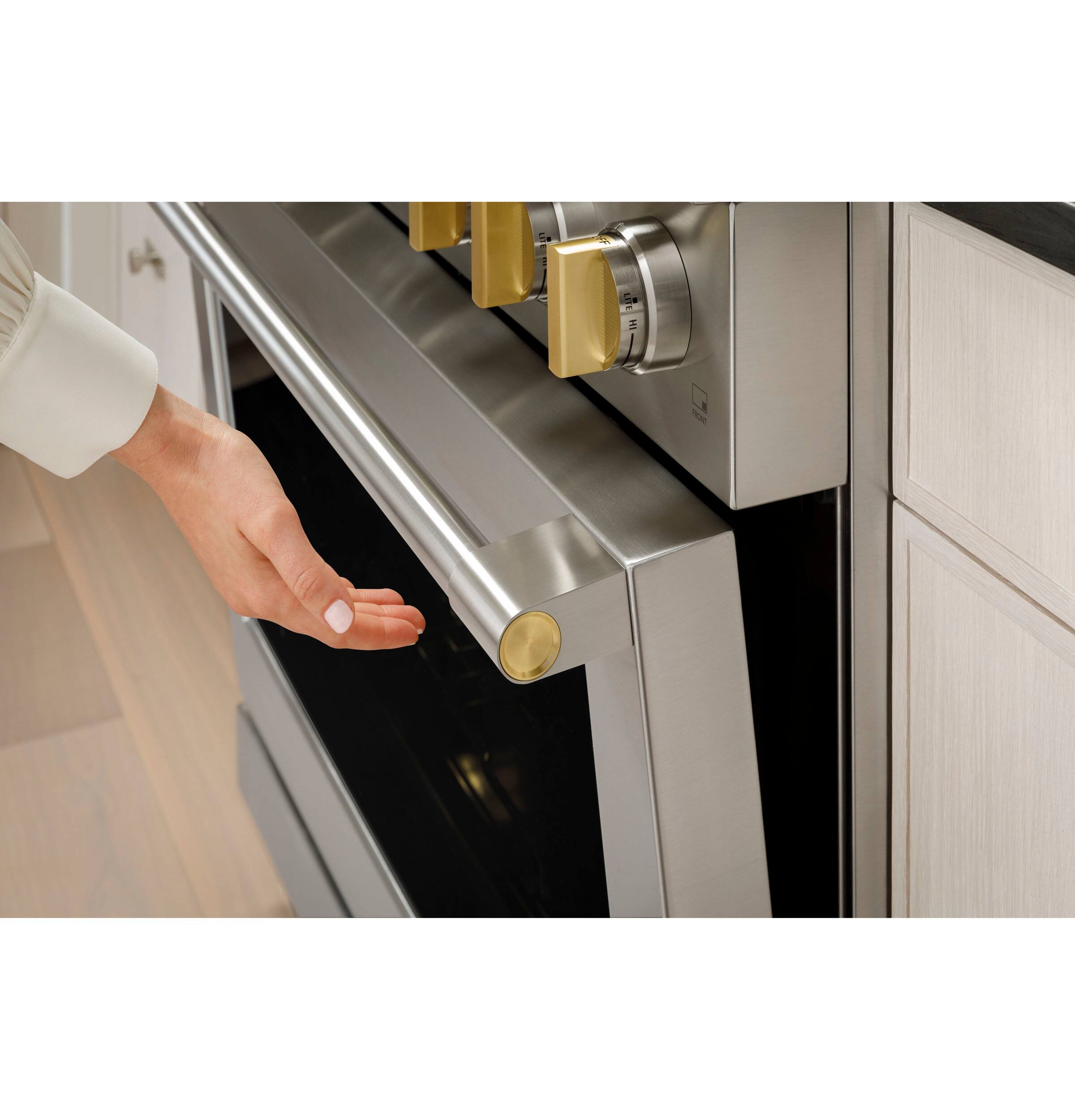 Alt View 9. Monogram - 5.7 Cu. Ft. Freestanding Dual Fuel Convection Range with Self-Clean and 4 Burners - Stainless Steel.