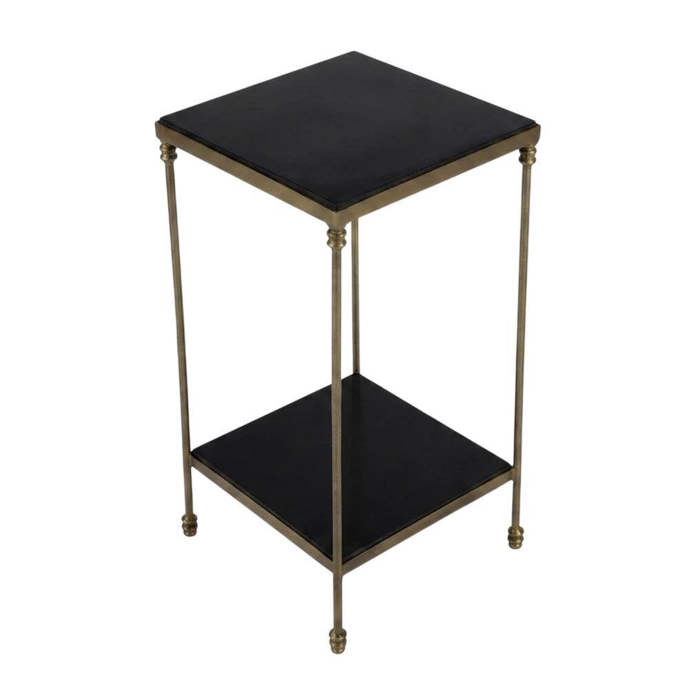 Front. Butler Specialty - Imogen Iron and Granite Side Table - Black.