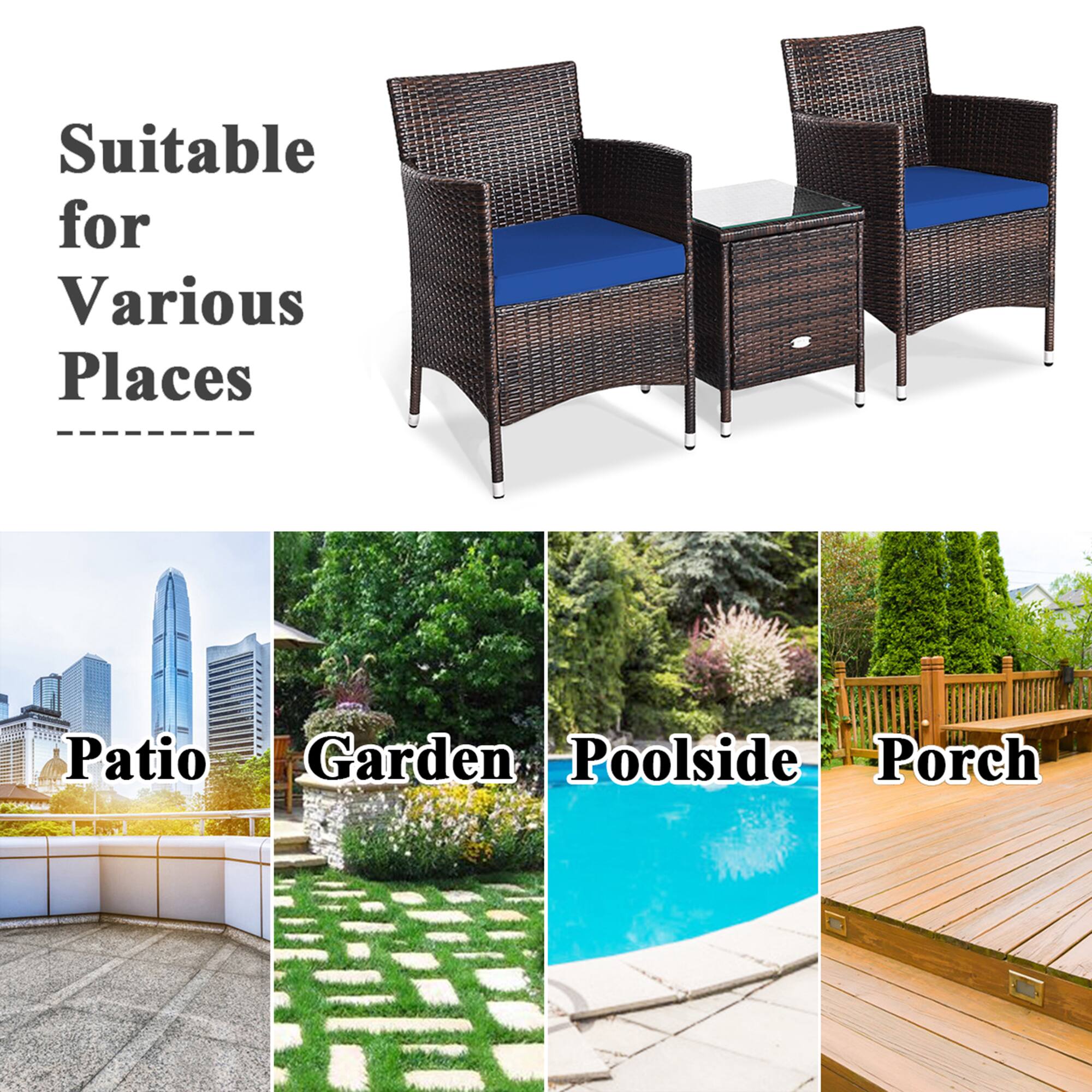 Suitable for Various Places
Patio
Garden
Poolside
Porch