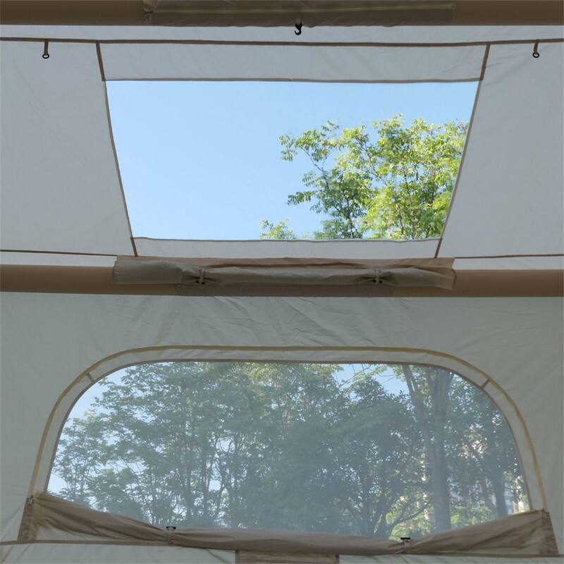 Alt View 6. HTUTWOO - Inflatable Tent for Camping - SUV Tent, Easy Setup 4 Season Waterproof Oxford Air Glamping Tent for 4/6/8 Person Adult - Beige.