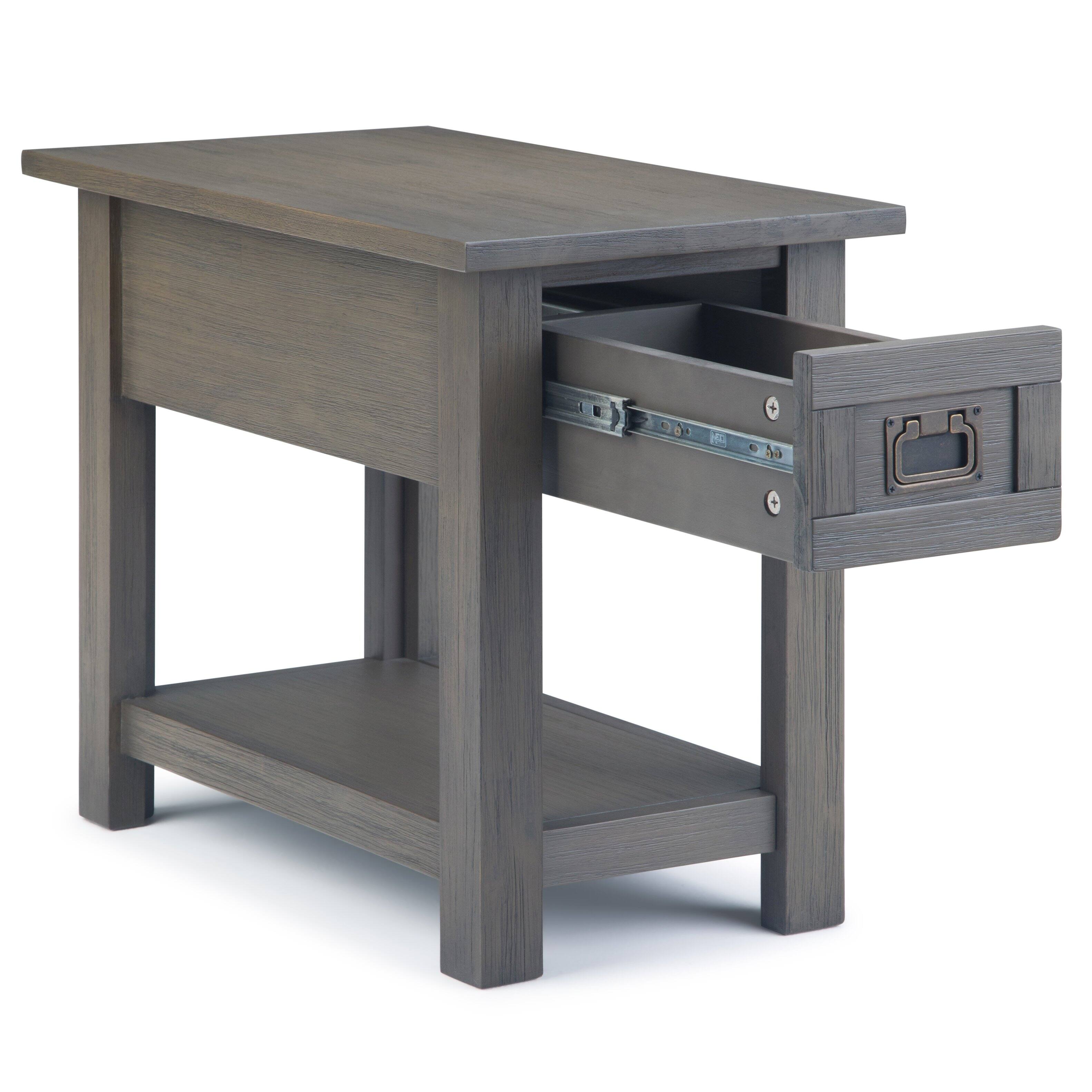 Alt View 11. Simpli Home - Monroe Narrow Side Table - Farmhouse Grey.