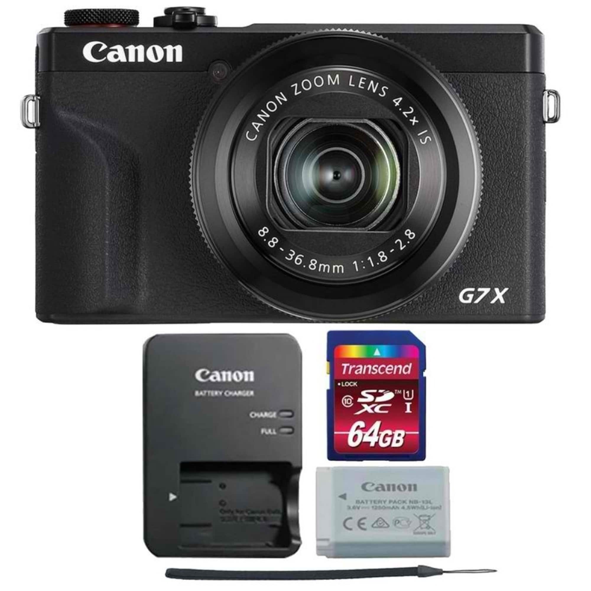 Canon - PowerShot G7 X Mark III Digital Camera with 64GB Memory Card - Black