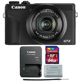 Canon - PowerShot G7 X Mark III Digital Camera with 64GB Memory Card - Black