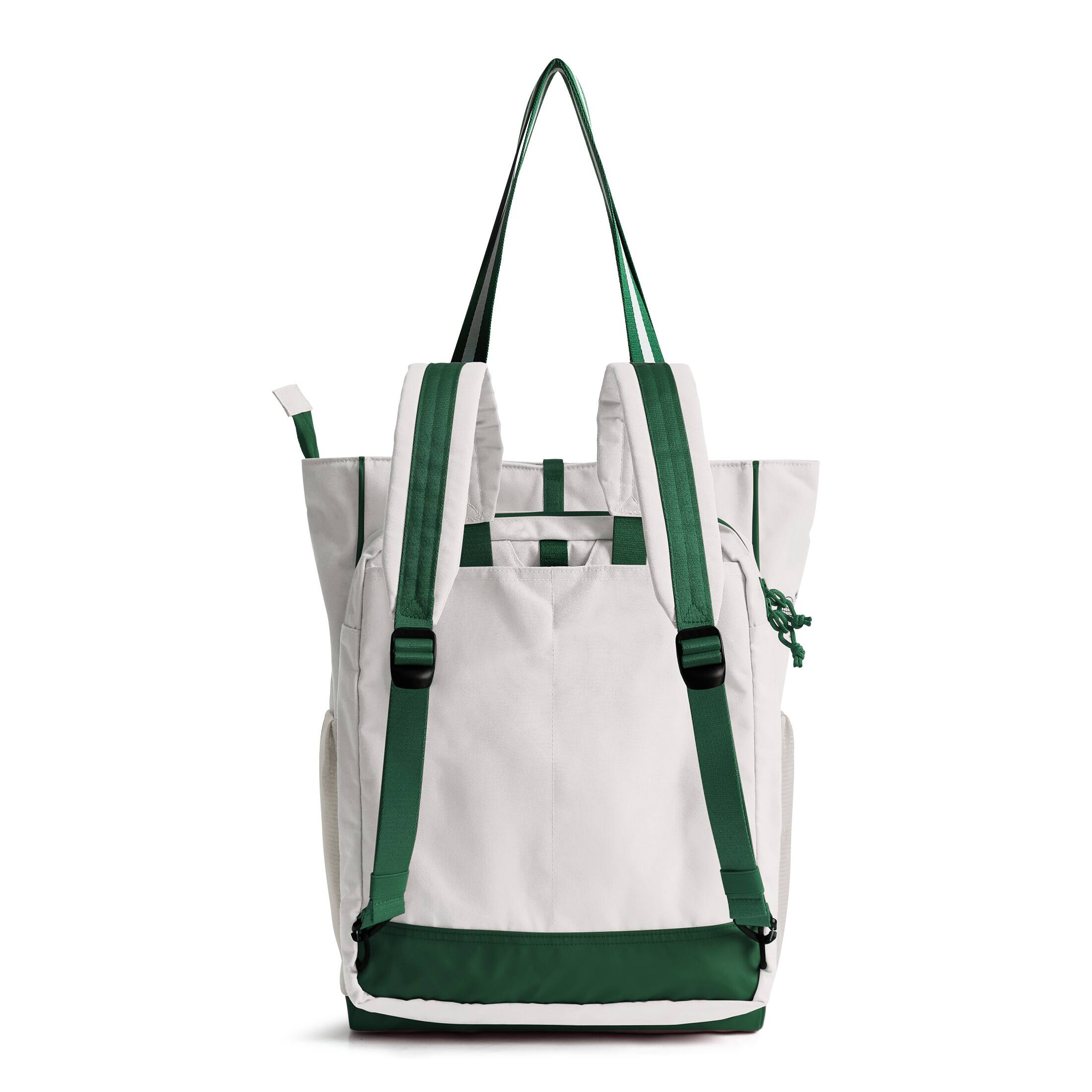Back. Bagsmart - Advantage 18L Convertible Totepack, Water-Repellent Tote Backpack with 15.6" Laptop Sleeve for Work & Sport - Wimbledon White.