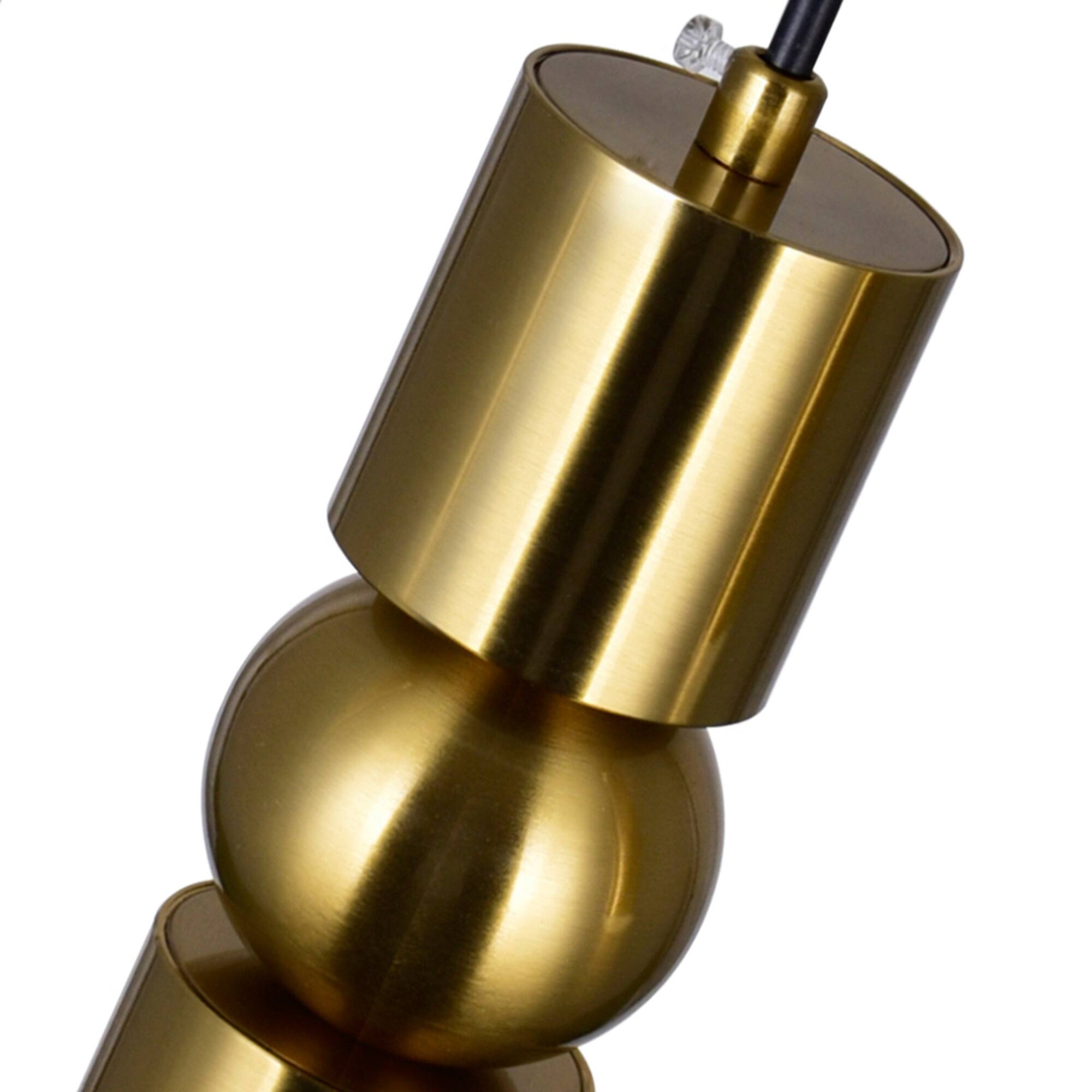 Back. CWI Lighting - Chime LED Mini Pendant With Brass Finish - Brass.
