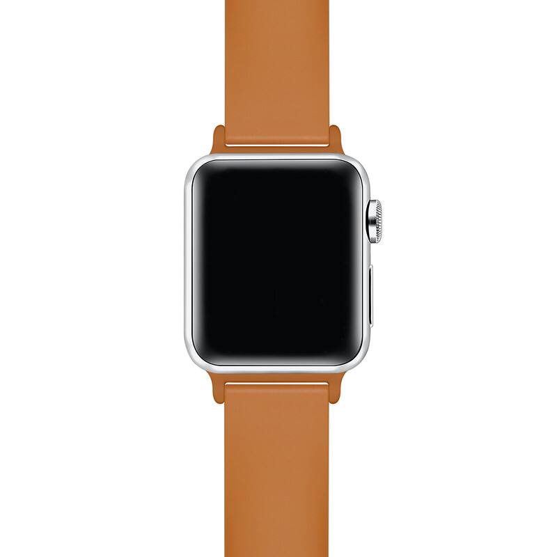 Back. Posh Tech - Silicone Band for Apple Watch - Rustic Caramel.