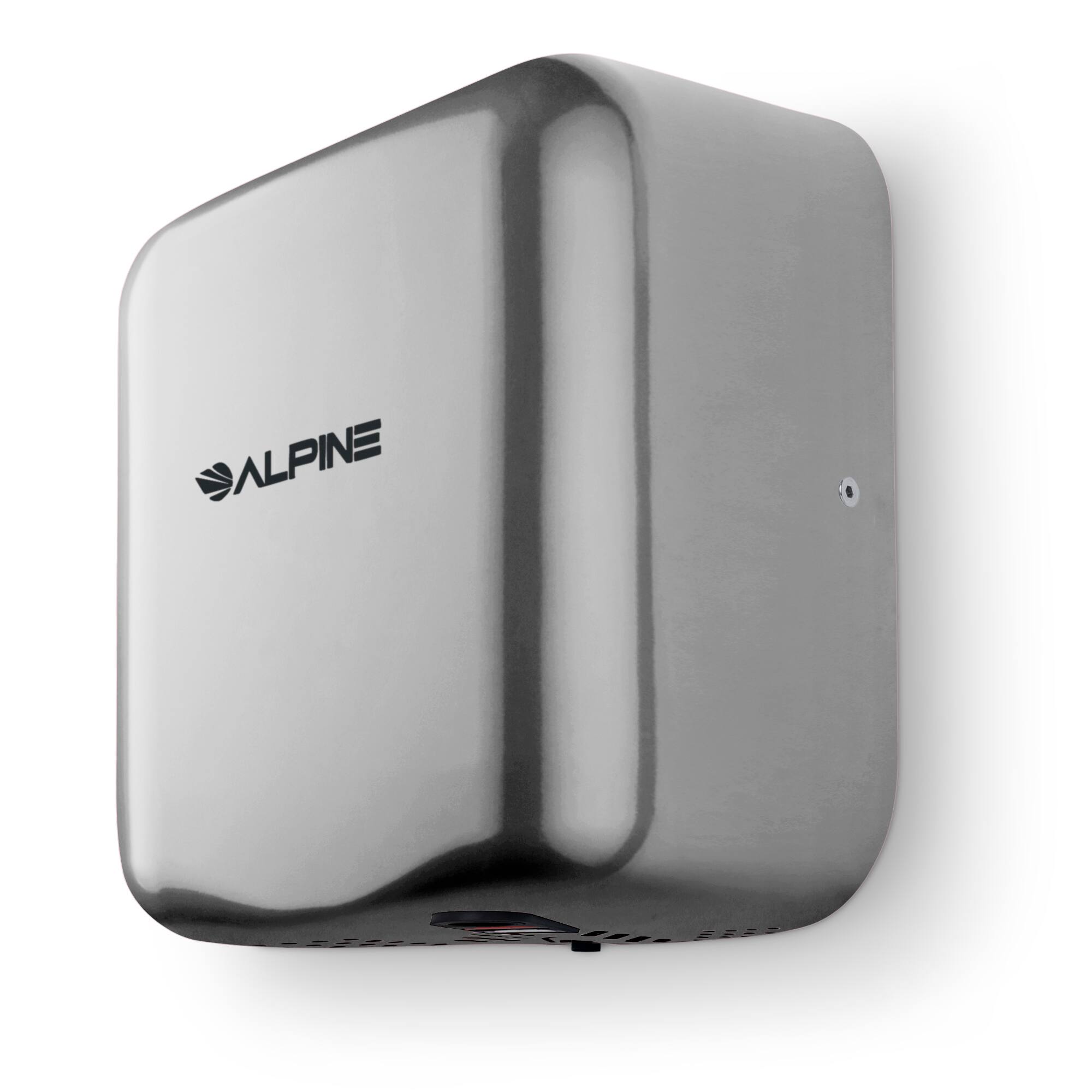 Left. Alpine Industries - Hemlock Commercial Automatic High-Speed 120V Electric Hand Dryer 2 Pack - Chrome.