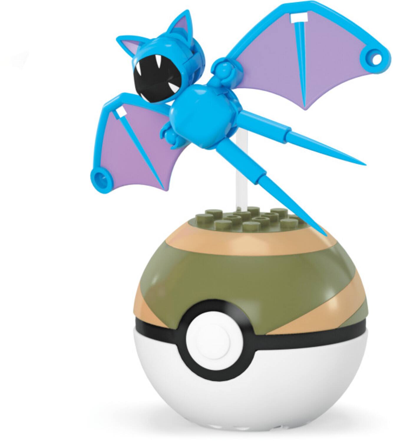 Alt View 3. Mega Bloks - MEGA BLOKS - Pokemon: Pokeball 2-Pack Pikachu & Zubat, 40 Piece Building Toy Set - Multicolor.