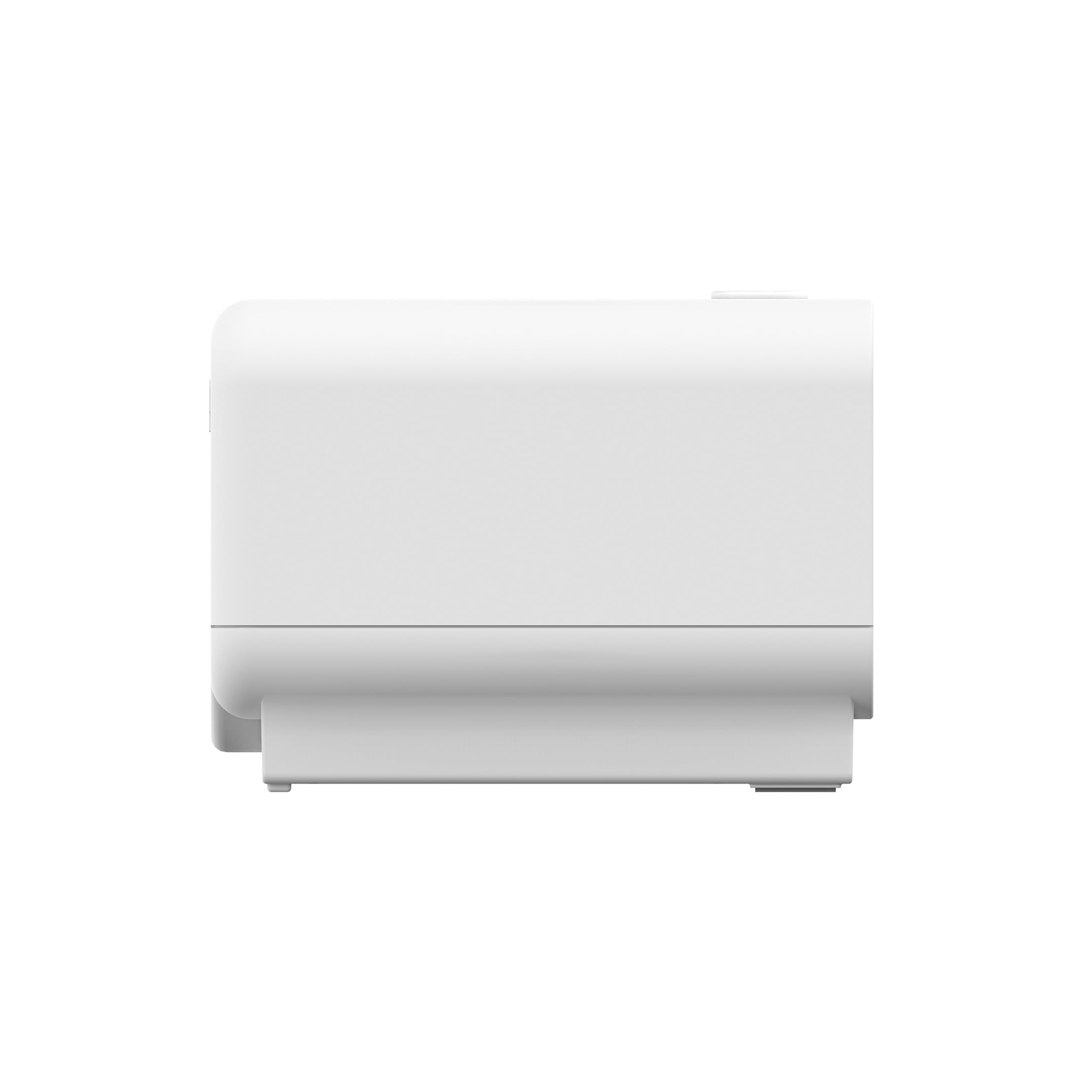 Angle. Dazzed Corner - Dual Alarm Clock Radio with AM/FM, 4-Level Dimmer - White.