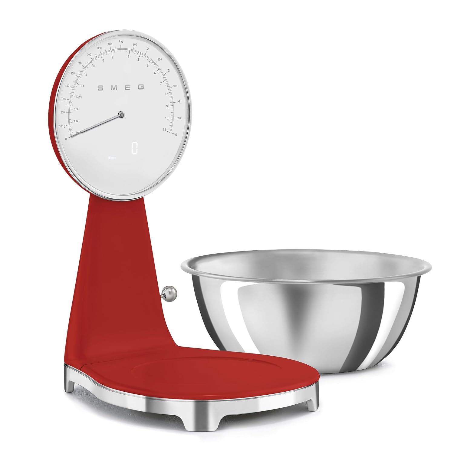 Left. SMEG - 50's Classic Kitchen Scale - Red.