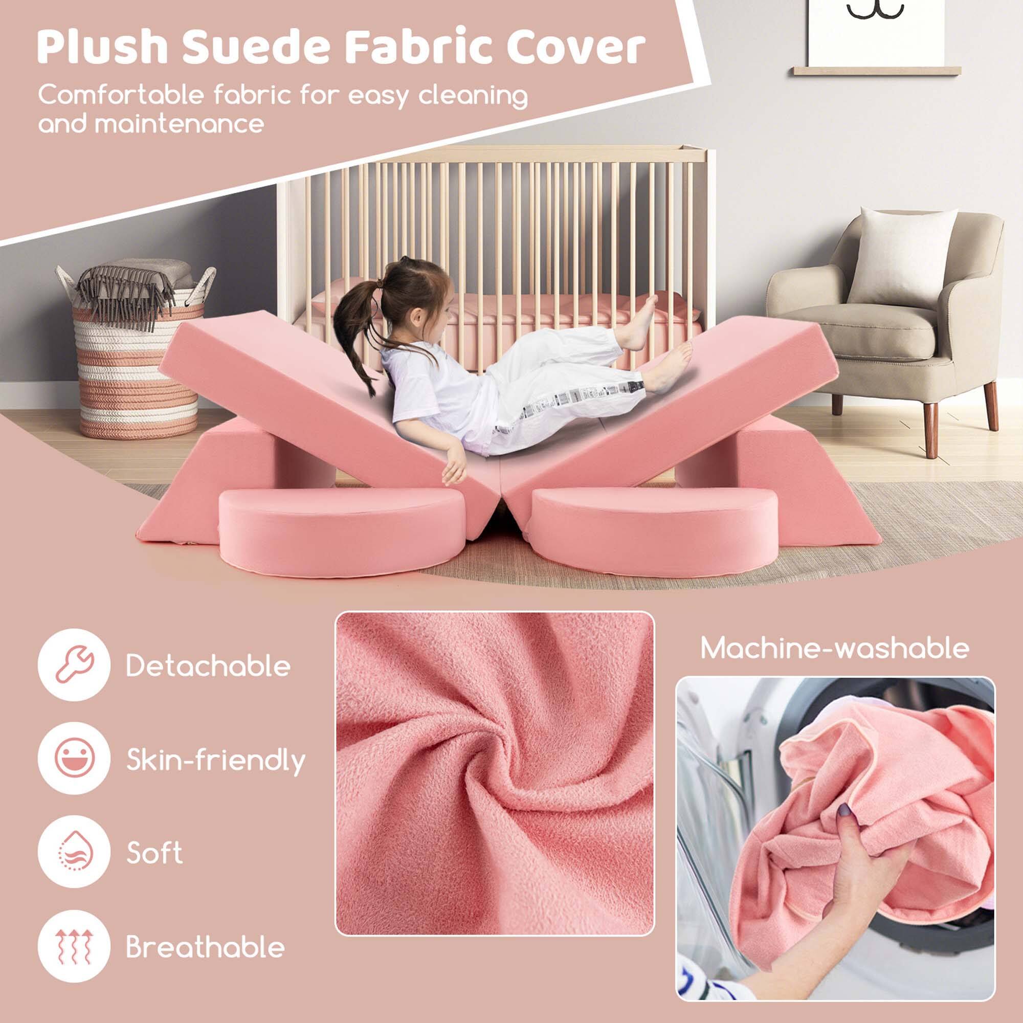 Plush Suede Fabric Cover  
Comfortable fabric for easy cleaning and maintenance  

- Detachable  
- Skin-friendly  
- Soft  
- Breathable  

Machine-washable