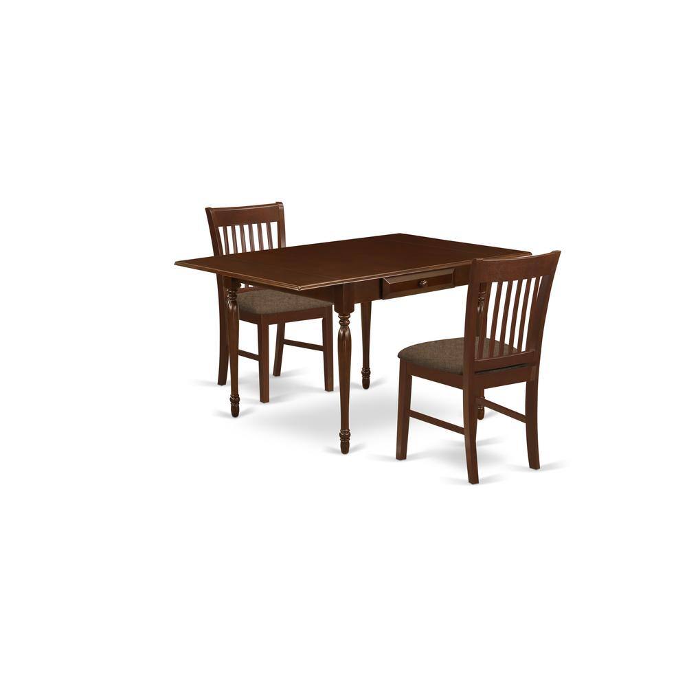 Left. East West Furniture - Dining Room Set Mahogany - Brown.