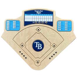 Across the Board - Tampa Bay Rays Handcrafted Wood Baseball Game - Multicolor