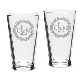 Jardine - ULM Warhawks Team Design Two-Piece 16oz. Classic Pub Glass Set - Multicolor