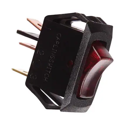 Front. Jandorf - Jandorf 10 amps Single Pole Rocker Appliance Switch Black/Red 1 pk - Black/Red.